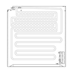 batterie d'évaporateur,vertical,490x507mm
