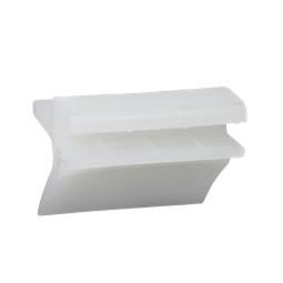 clip, glass shelf, white