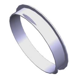 Abdeckring, Knebel, Silber