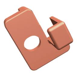 Dispositif de retenue droit pour vitre de porte de four