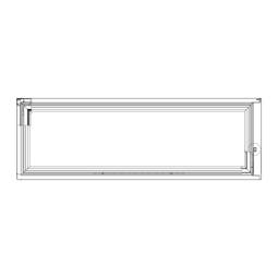 fridge door,glass,inox,590x1772mm
