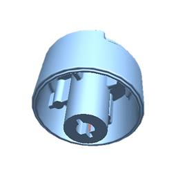 knob, mat black