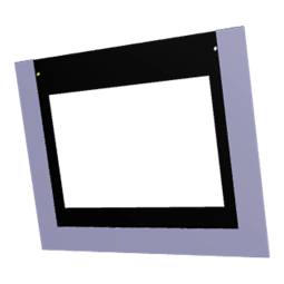 front glass, stainless, 592x465mm