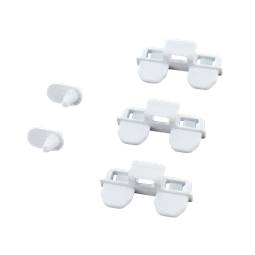clips, sidopanel, sats, White,5pcs.