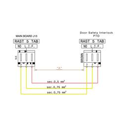 harness,door safety interlock,main electronic board,J13,970mm