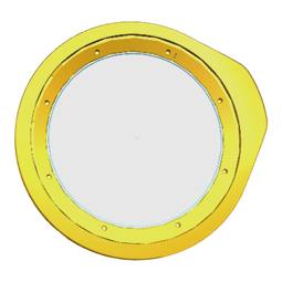 TÜRRAHMEN,VORNE,SILBER,Ø490MM