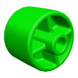 roller, foot, back, d31.8x24mm