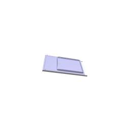 fridge door, inox, 590.8x1176mm