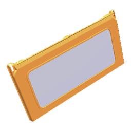 Žáruvzdorné sklo dverí trouby - 524x263mm