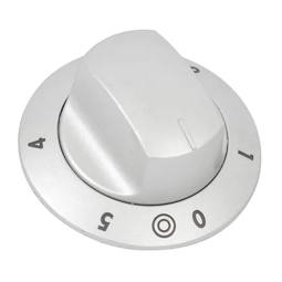 Silver Dual Hob Control Knob