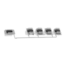 conjunto teclas,gris,rectangular,4+1