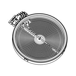 Strahlungsheizer,Dreizone,210/120mm,240V,2300W