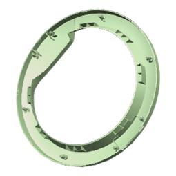 ajtókeret, elülsõ (külsõ), fehér, Ø444,6mm