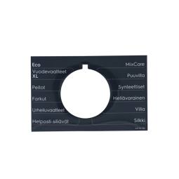 indice programmi, manopola, adesivo, FI