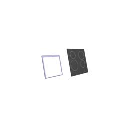 GLASPLATTE MIT RAHMEN,SILBER,5