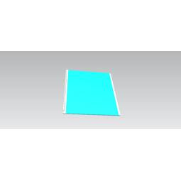 glass shelf, complete, neutral, 458.5x397.4mm