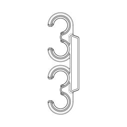 hose holder, double
