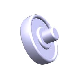 wiel, glaspaneelset, wit, Ø15mm