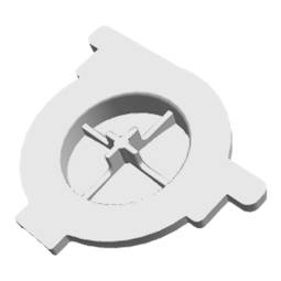 ON/OFF button, white, round, ON/OFF