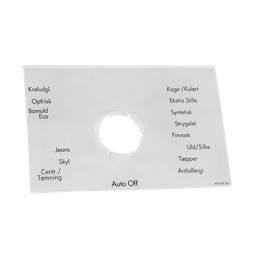 programme plate, knob