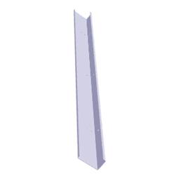 spacer, upper, silver, 598x38,5x20,6
