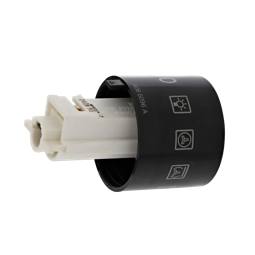 knop, functies, zwart, 9+0