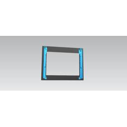front glass, black, 592x465mm