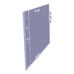 Glasplatte mit Rahmen,Inox,AEG,290x510mm