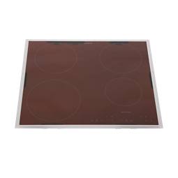 Glasplatte mit Rahmen,Inox,Zanker,576x506mm