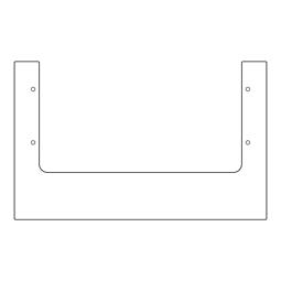 glass panel, lower, black, 598x375 ITB_703