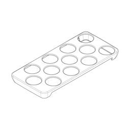 Egg holder, white, 254.8x116.8mm