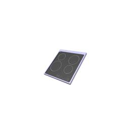 cooking top with frame, white, 596x600mm