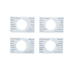 programme plate, knob, adhesive