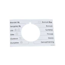 programme plate, knob, adhesive