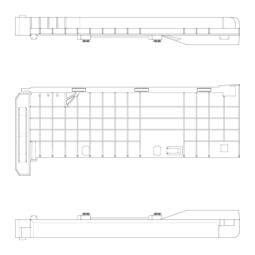 support, rail de guidage, droit, 321.5x127mm