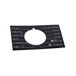 programme plate, knob, adhesive