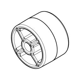 roller, foot, back, d31.8x24mm
