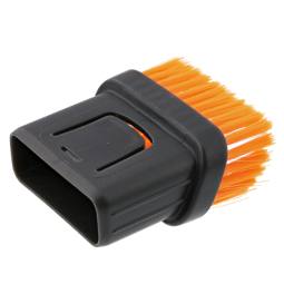 Sivá hubica s kefou pre vysávač