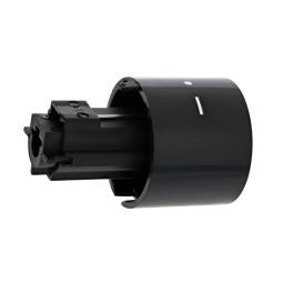 knob, selector, black, +/-
