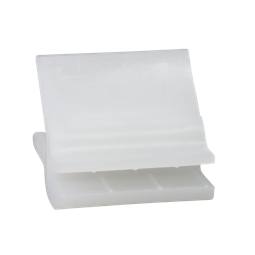 clip, glass shelf, white