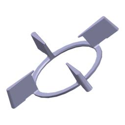 grille, tôle du support, brûleur triple couronne,