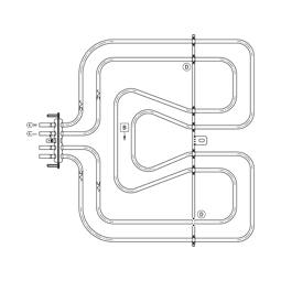 Heizelement,oben,Combi,230/240V, 870/1800W