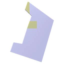 glas, brytande, neutral, 445x377mm