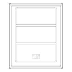 Deur voor diepvriezer - Wit - 538x644mm