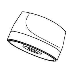 Manette de commande blanche pour table de cuisson au gaz
