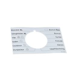 programme plate, knob, adhesive