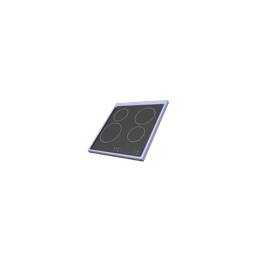 GLASPLATTE MIT RAHMEN,SILBER,5