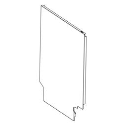 left side panel, inox, 519x808mm