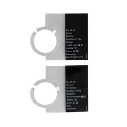 programme plate, knob, adhesive