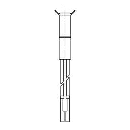 ellenőrző lámpa, neon, L=400mm/400V